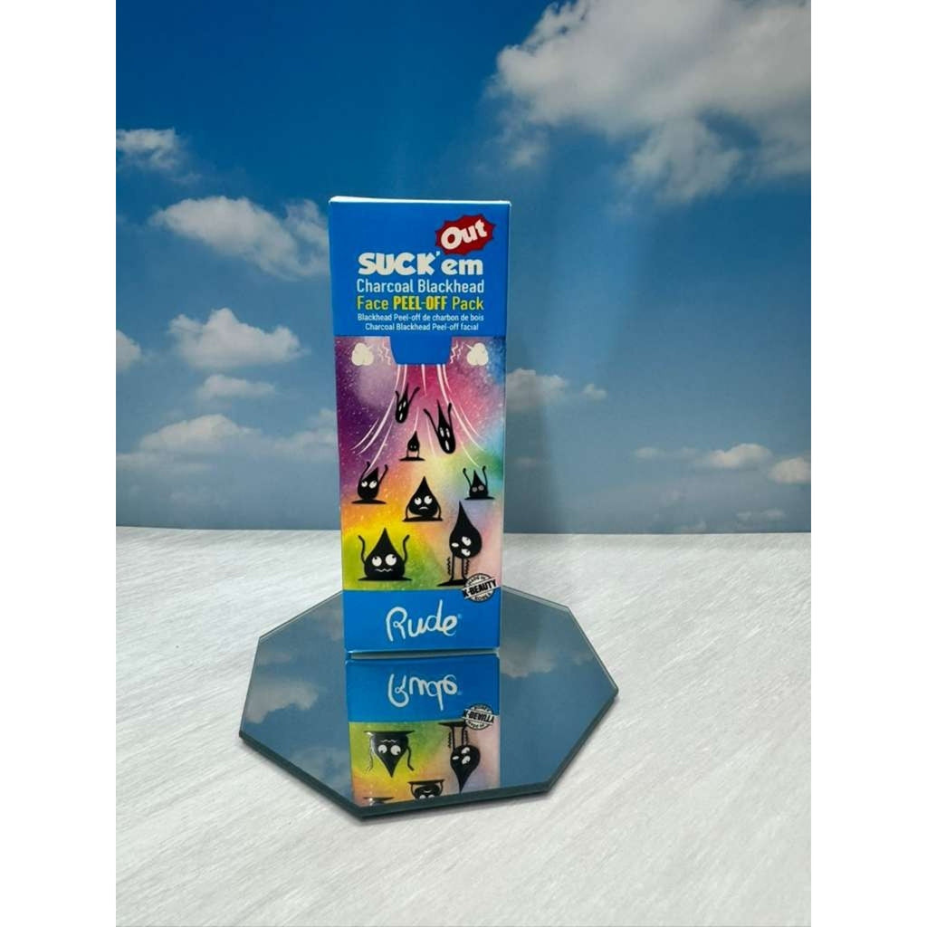 Rude Suck’em Out Charcoal Blackhead Face Peel-Off Pack 80ml K-Beauty New