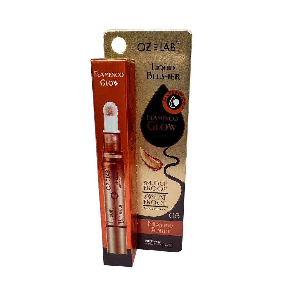 Oz lab Liquid blusher smudge proof, sweat proof, water proof dewy finish 0.21oz 05 Malibu Sunset