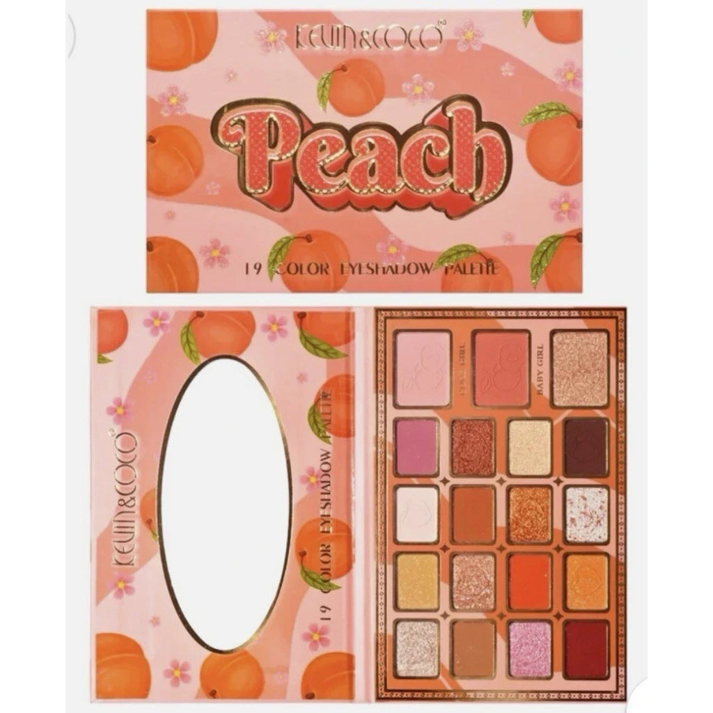 NEW KEVIN & COCO Peach Eyeshadow Palette - 19 Pan of Colors Limited Edition