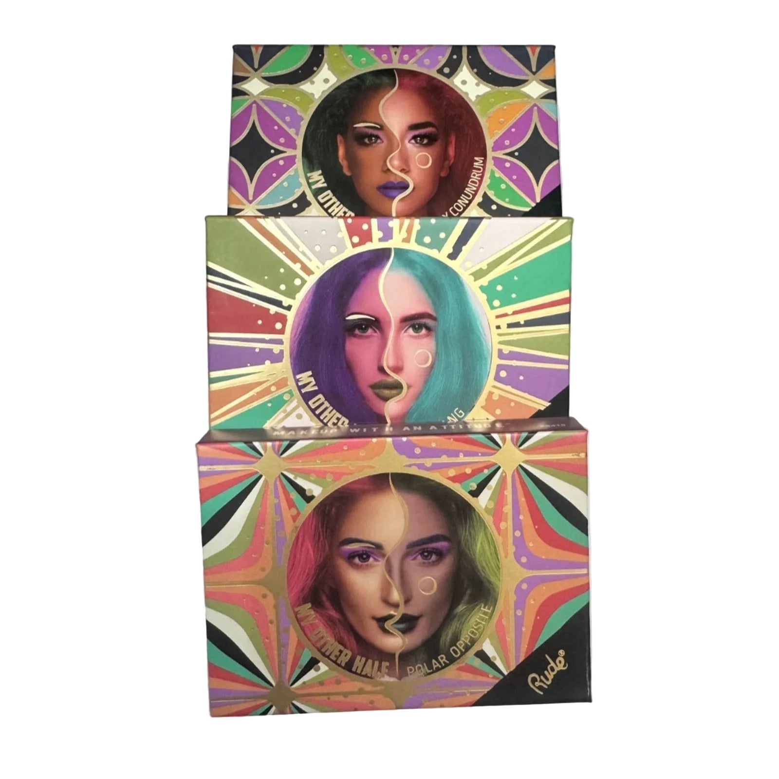 Rude Cosmetics My Other Half Face Palette Set 2 Blush Bronzer Highlight Contour