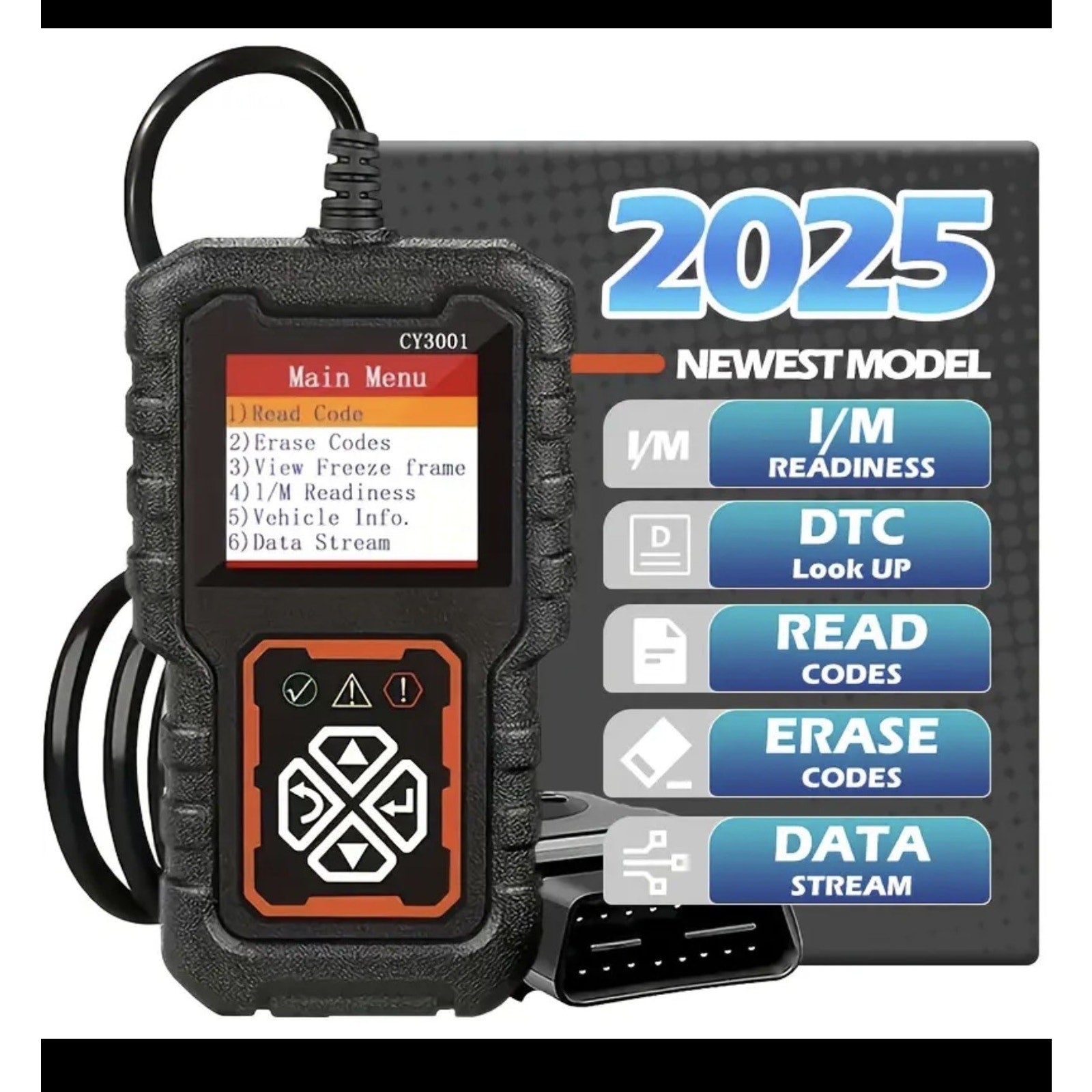 Professional OBD2 Car Scanner Diagnostic Tool. Read and Clear Vehicle Codes.