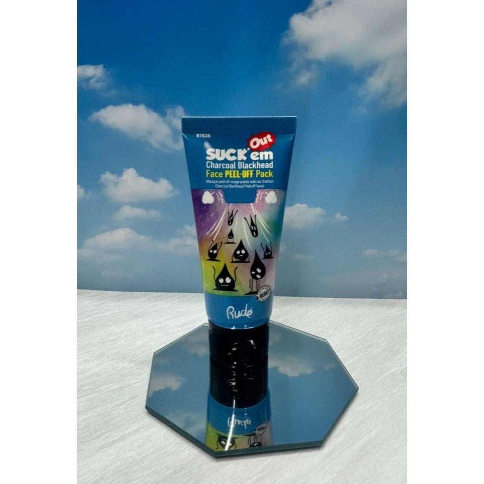 Rude Suck’em Out Charcoal Blackhead Face Peel-Off Pack 80ml K-Beauty New