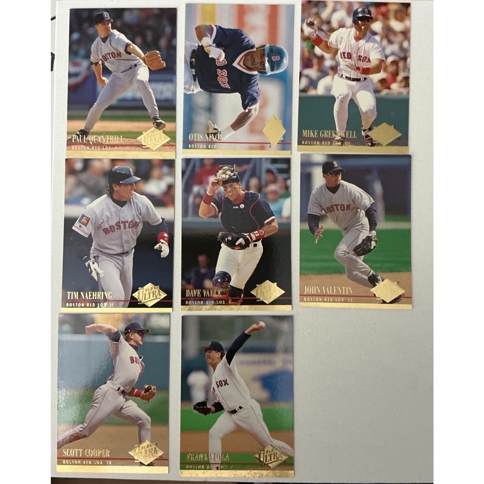 Boston Red Sox huge Lot of 73 Boggs Nomar Garciaparra Pedro Good Condition