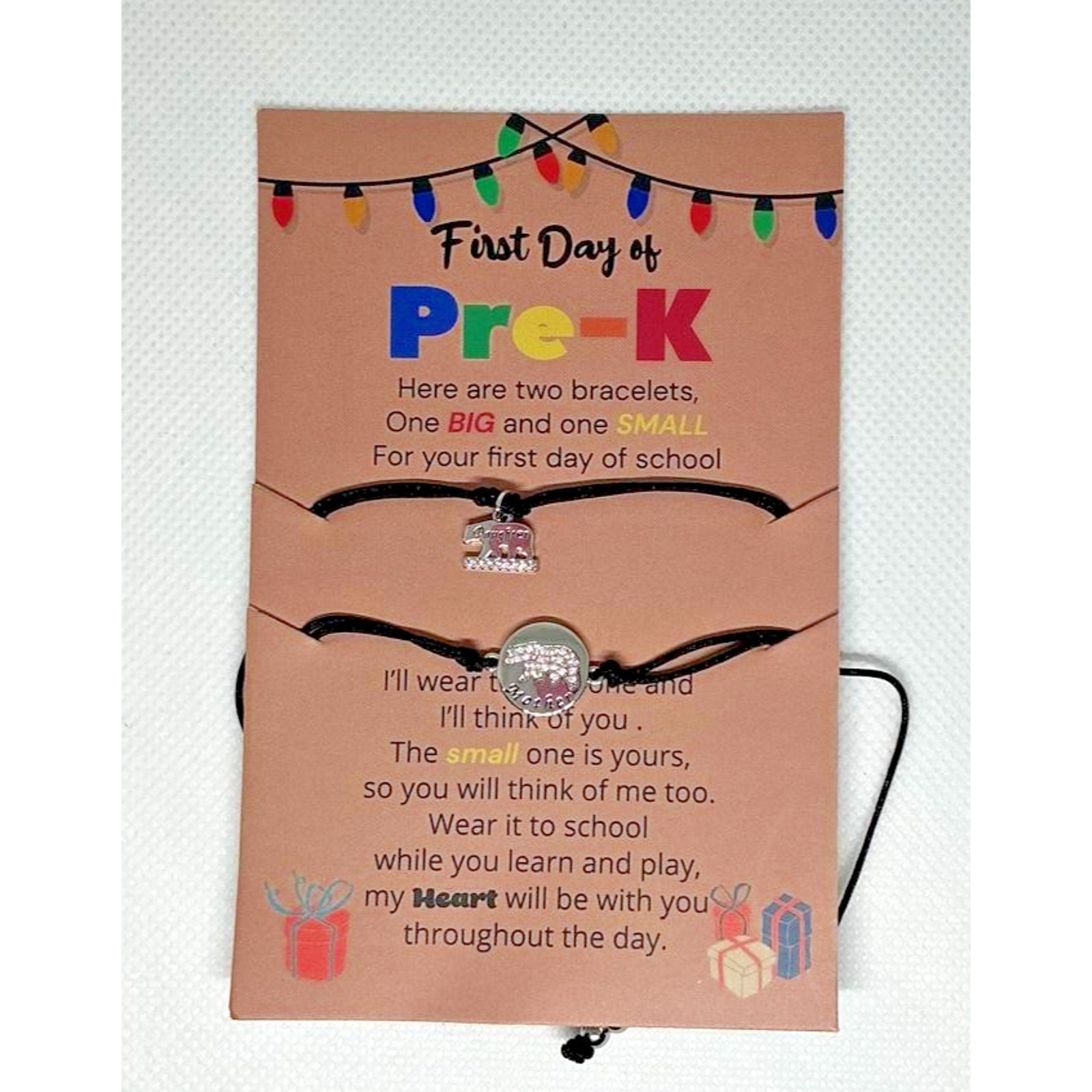 Mother Son Back to School Bracelet Mommy and Me Son First Day of Sch...