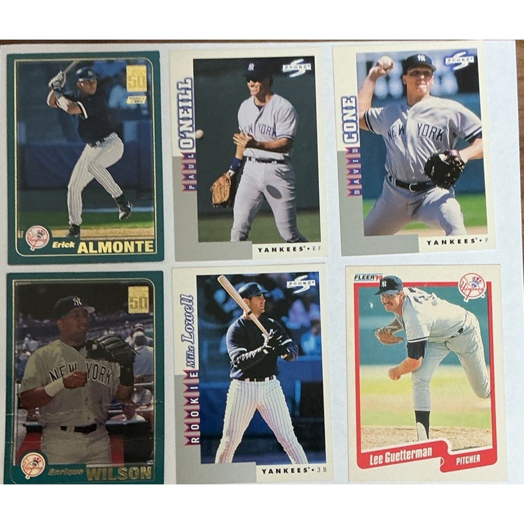 New York Yankees Card Lot 50 Cards Vintage 80s 90s Topps Upper Deck MLB Good Con