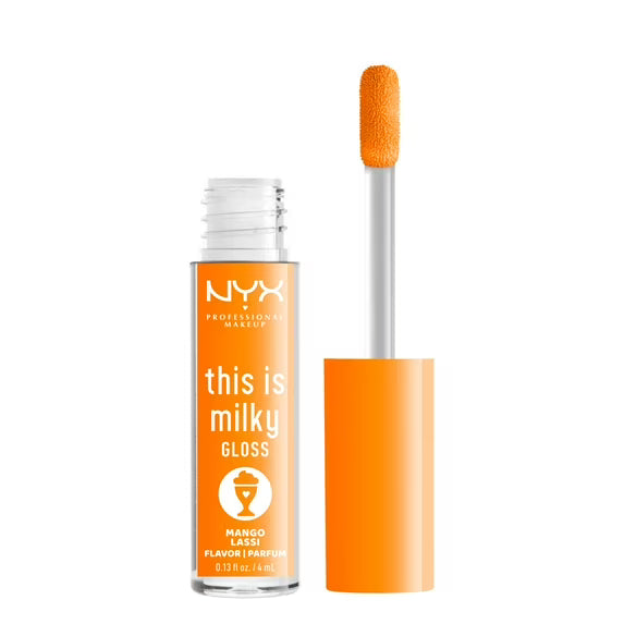 NYX PROFESSIONAL MAKEUP This Is Milky Gloss, Lip Gloss with 12 Hour Hydration, Vegan - Mango Lassi (Orange Cream)