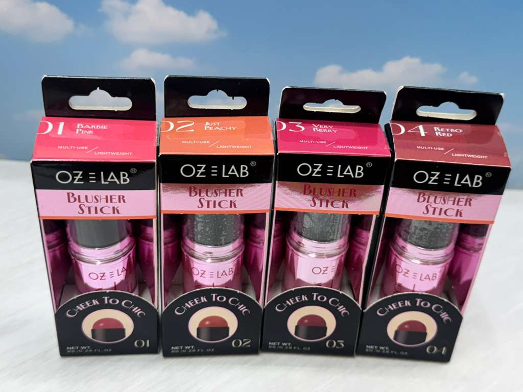 Oz Lab Beauty Blusher Stick -beautiful color - Cheek to Chic lightweight matte set of 4