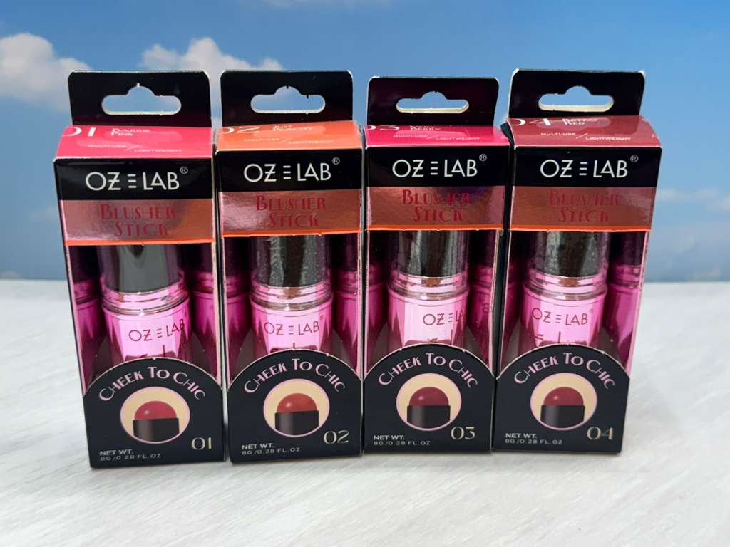 Oz Lab Beauty Blusher Stick -beautiful color - Cheek to Chic lightweight matte set of 4