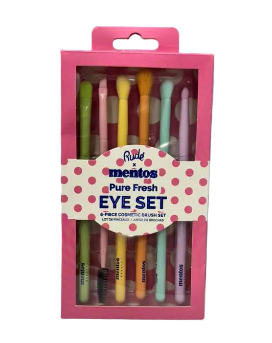 Rude x Mentos Pure Fresh Eye set 6 pieces cosmetic Brush set