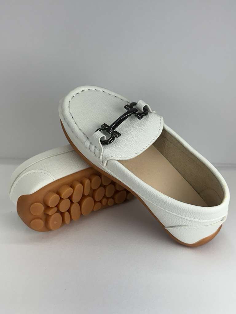 Children Moccasin Shoes Boys Fashion Leather Shoes Children Simple Flats Moccasins for School Travel Play and Various parties