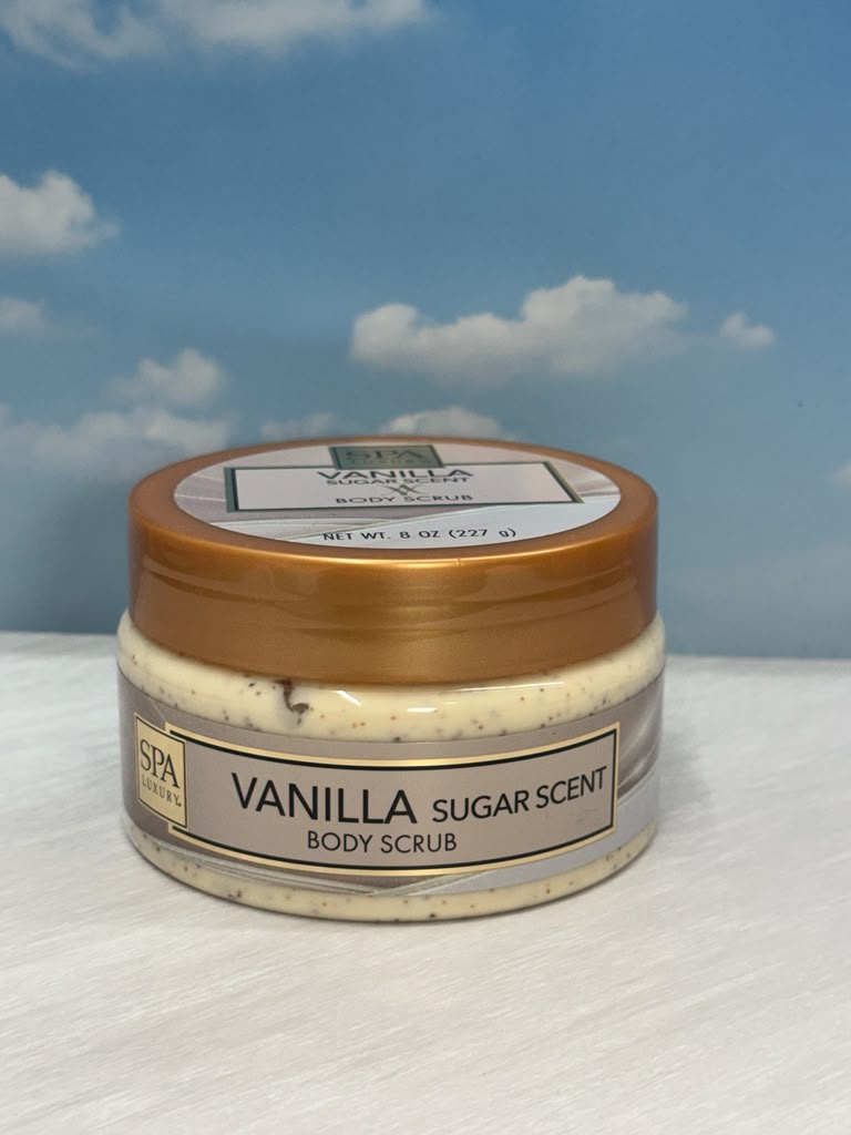 SPA Luxury Vanilla Sugar Scent Body Scrub 8oz