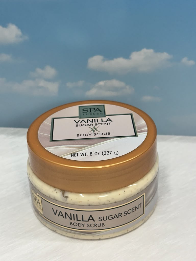 SPA Luxury Vanilla Sugar Scent Body Scrub 8oz
