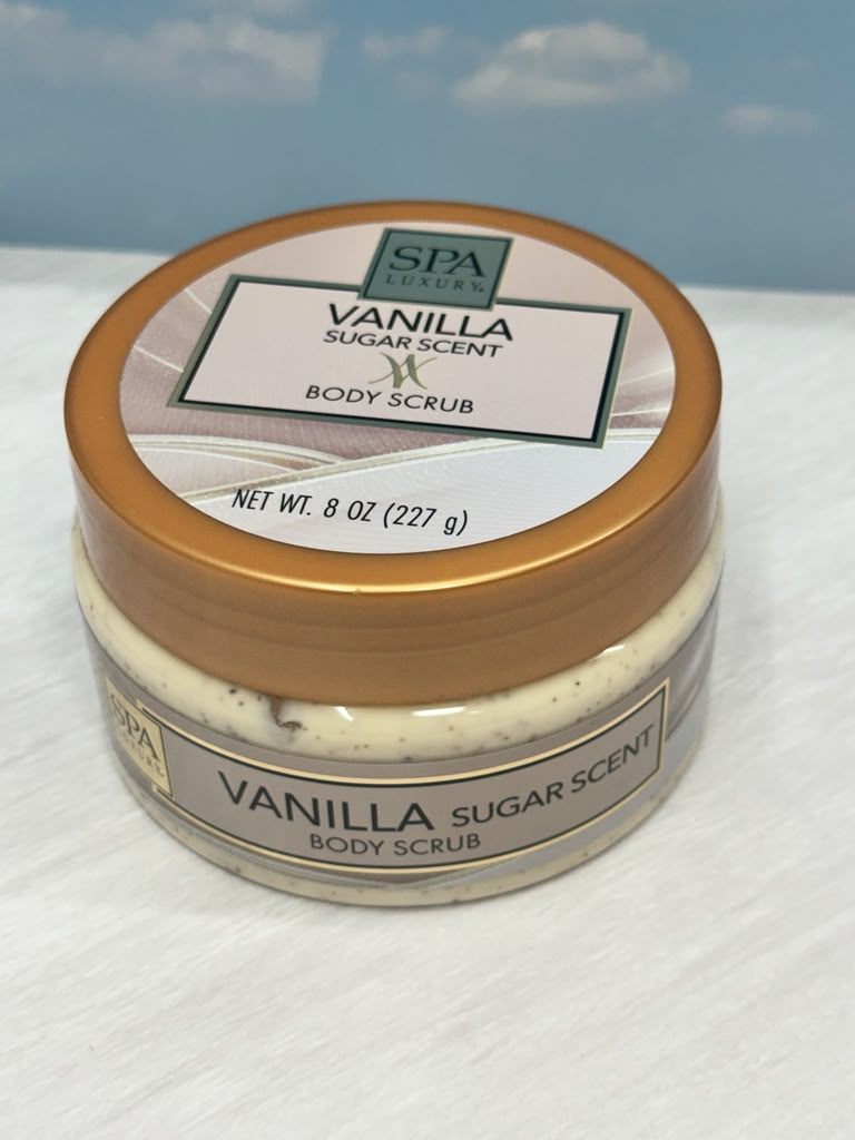 SPA Luxury Vanilla Sugar Scent Body Scrub 8oz