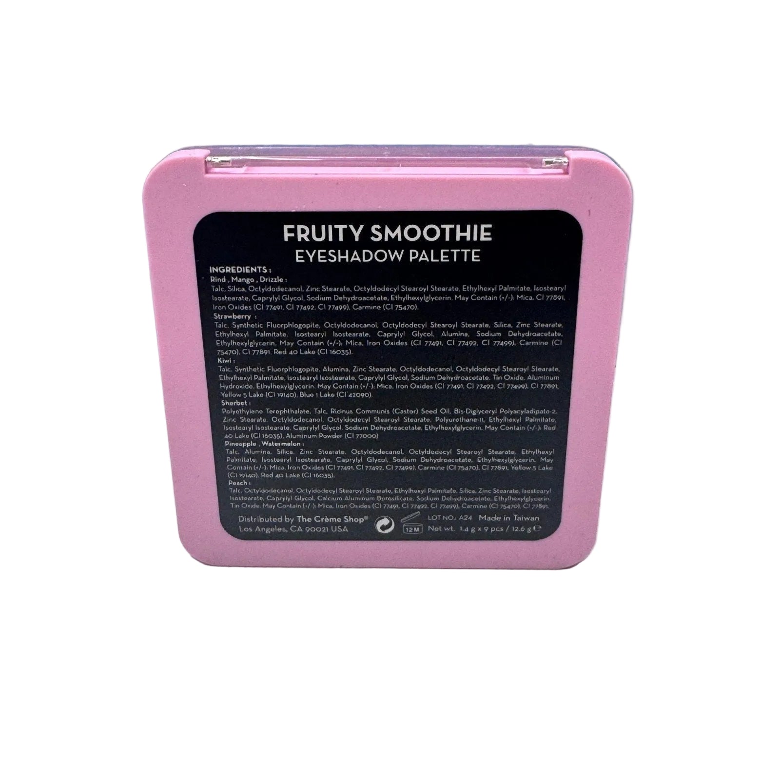 The Crème Shop Fruity Smoothie 9 Color Eyeshadow Palette Travel Size Vegan