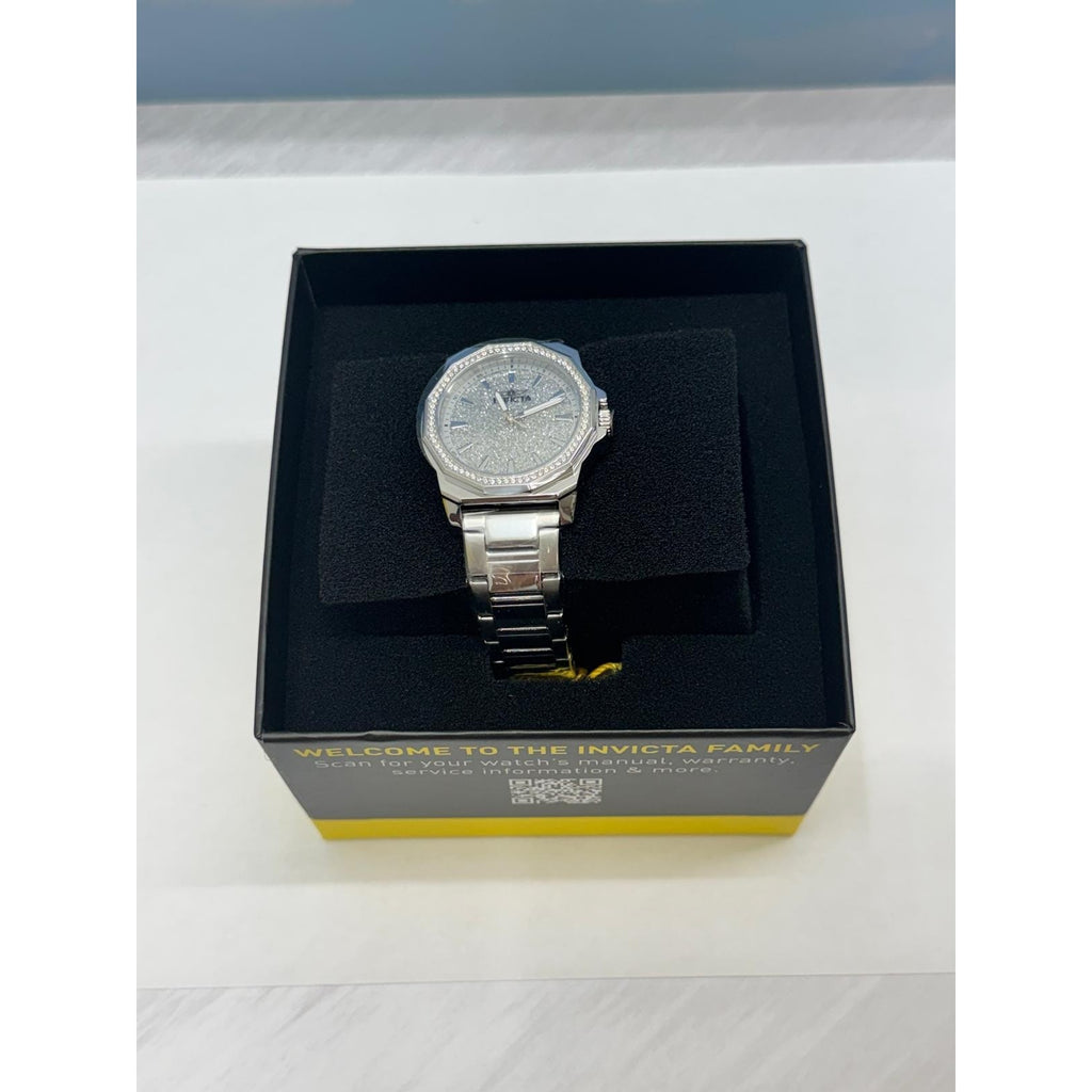 Invicta Speedway Women's Watch-34mm, Silver/Glitter(49128)-New In Box-MSRP $199