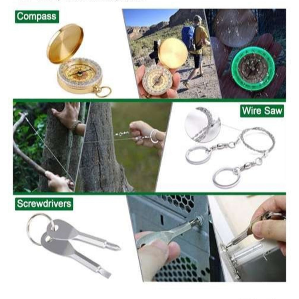 35-in-1 Survival Kit Emergency First Aid Camping Hiking Gear
