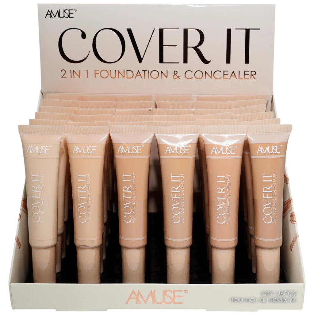 Amuse Cover It - 2 In 1 Foundation & Concealer set of 4