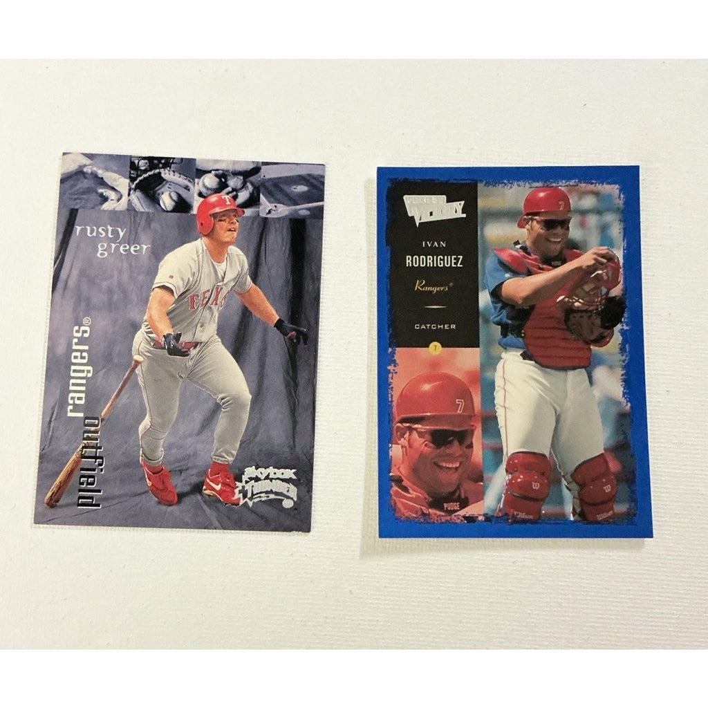 Texas Rangers Lot 48 Baseball Cards Ivan Rodriguez Juan Gonzalez Canseco