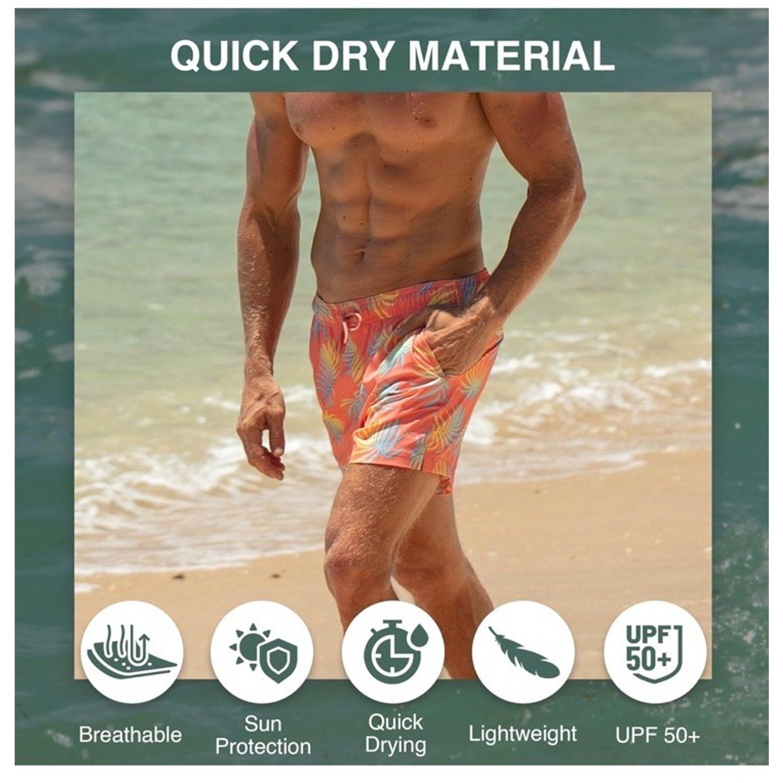 Kanu Surf Mens 5” Adventure Men’s Swim Trunks 5XL Compression Liner