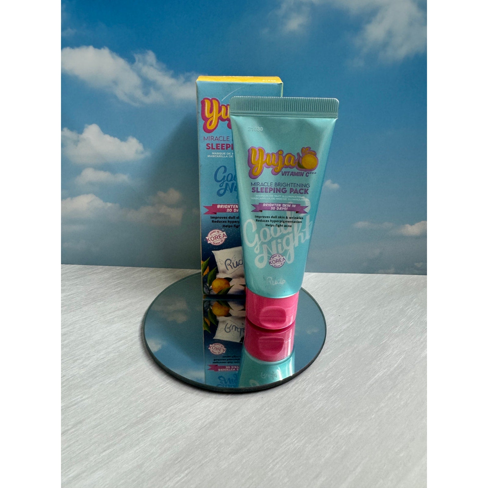 Rude Yuja Vitamin C Sleeping Pack Brightening Overnight Mask K-Beauty Skincare