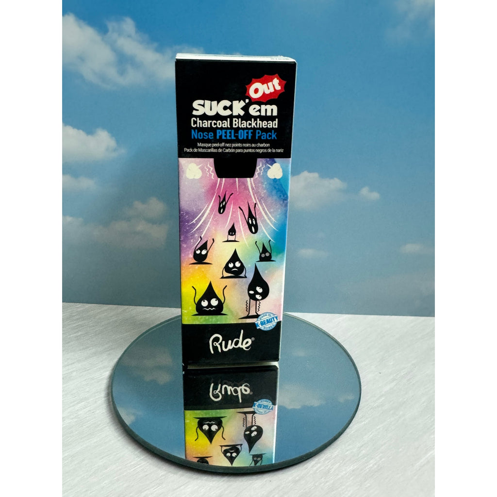 Rude Suck Em Out Charcoal Blackhead Nose Peel Off Mask K-Beauty Pore Cleaning