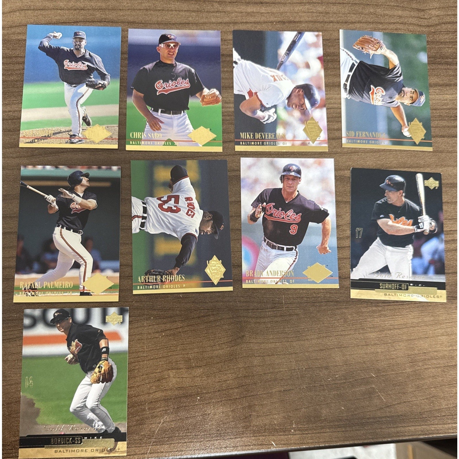 Lot of 57 Baltimore Orioles MLB Topps Baseball Trading Cards assorted 1980-1992