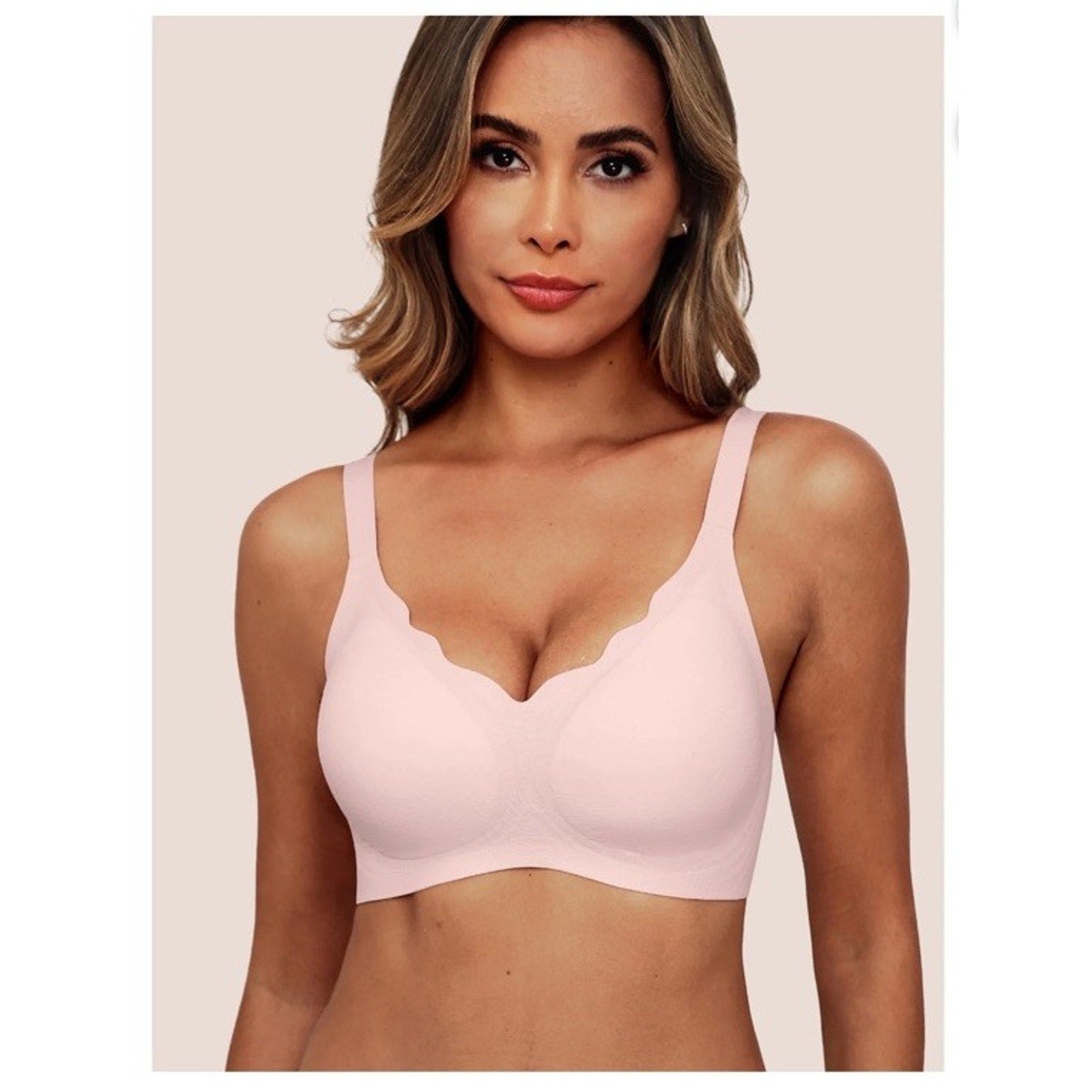 Wireless Seamless Jelly Bra for Women with Support - No Underwire Full Coverage