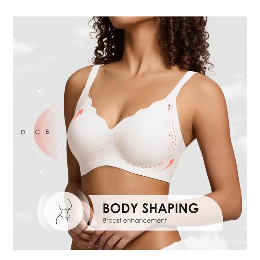 Wireless Seamless Jelly Bra for Women with Support No Underwir XXL
