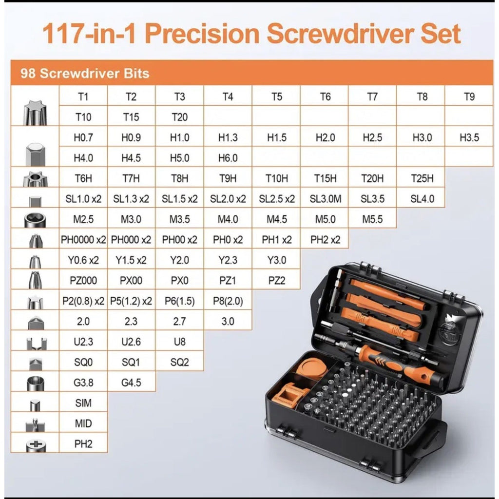 117-in-1 Pro Precision Mini Screwdriver Set BNWT
