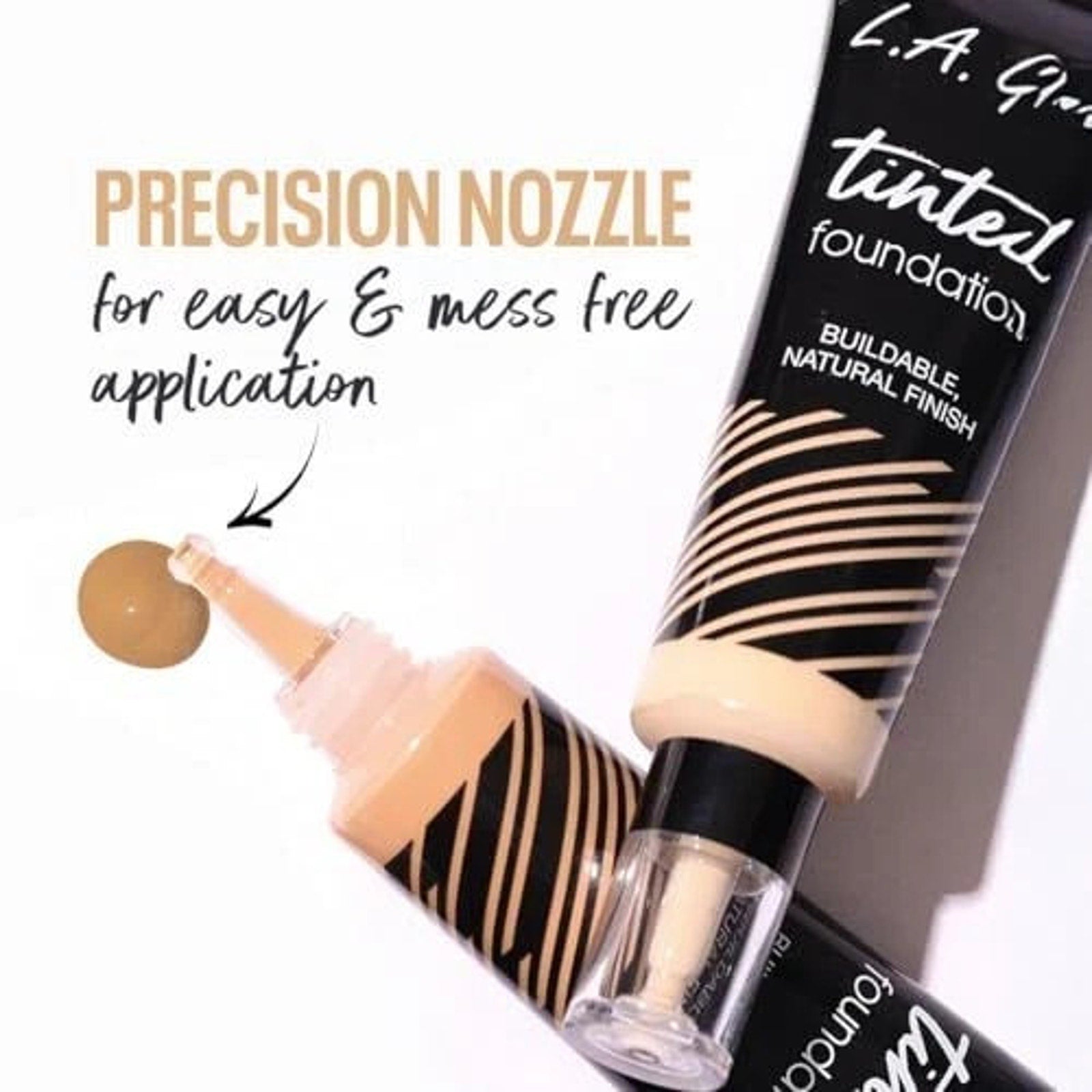 L.A. Girl Tinted Foundation Tan GLM761 Buildable Natural Finish 1oz