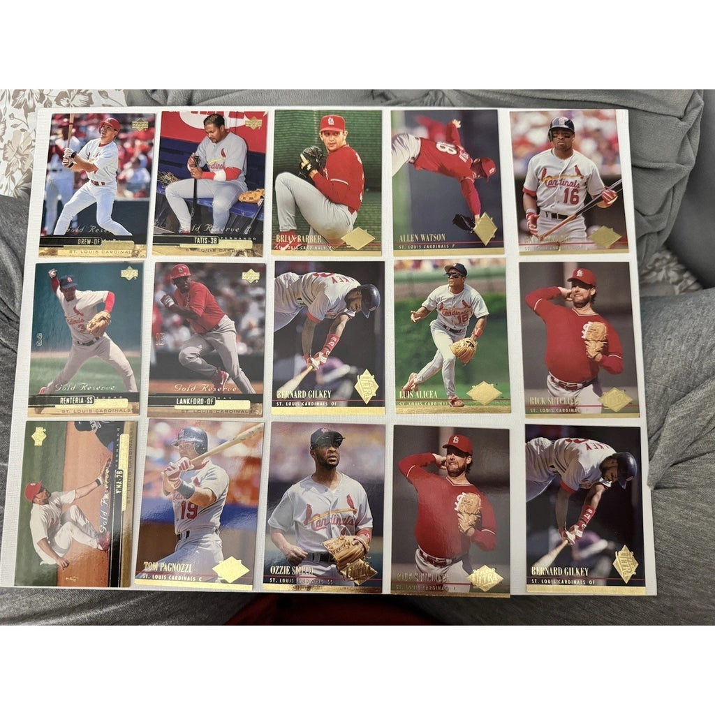St. Louis Cardinals Card Lot – Mark McGwire, Ozzie Smith, Renteria, Edmonds 47ea