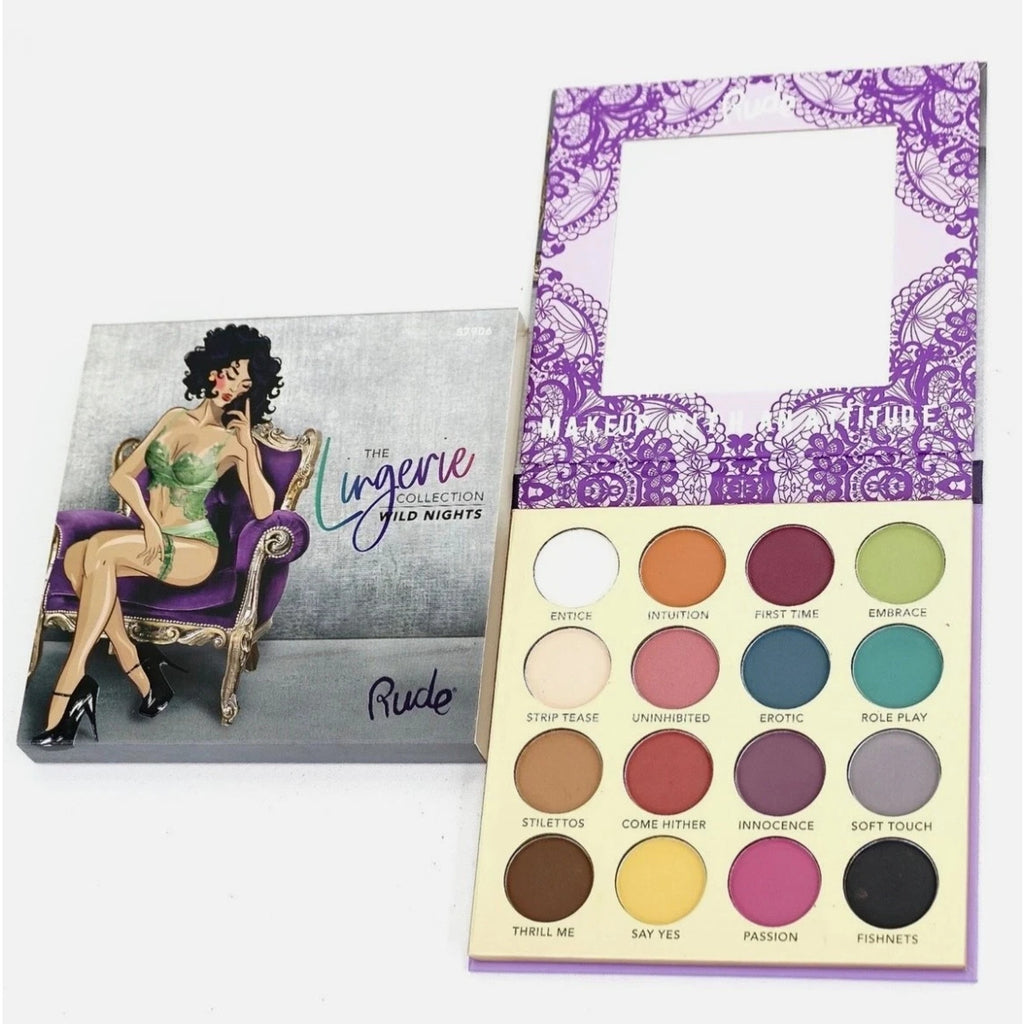 Rude Cosmetics Wild Nights 16 Matte Eyeshadow Palette Lingerie Collection
