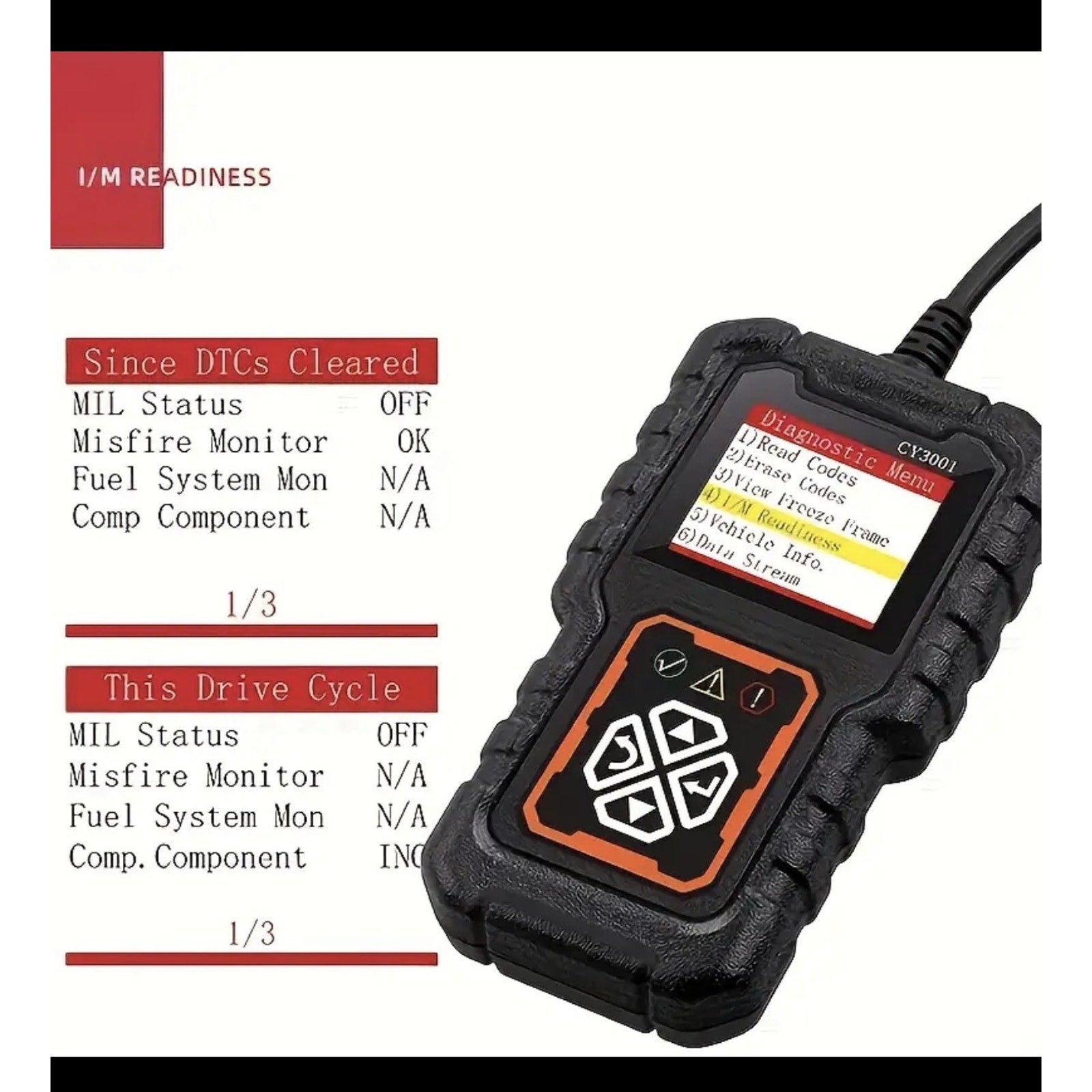 Professional OBD2 Car Scanner Diagnostic Tool. Read and Clear Vehicle Codes.