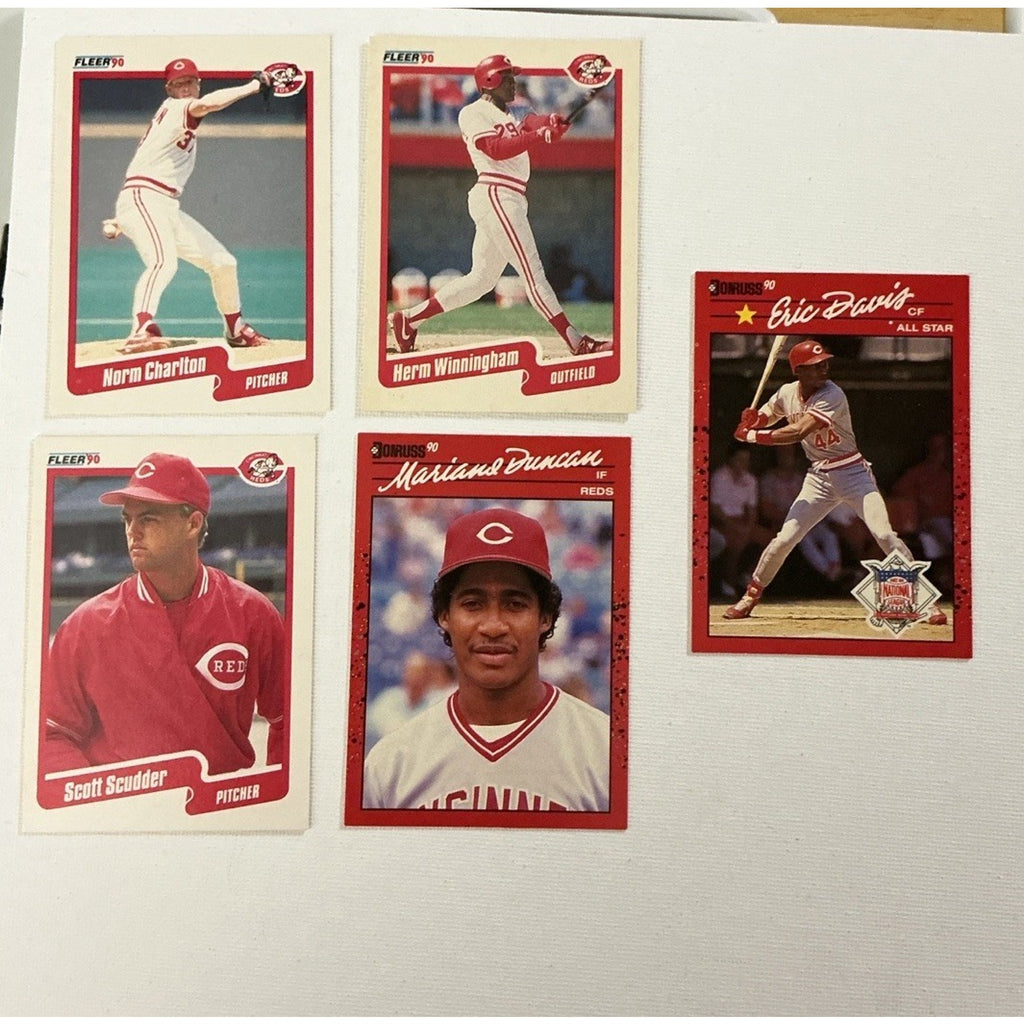 Great lot of Cincinnati Reds baseball cards Lot Of 62 Cards Good Condition