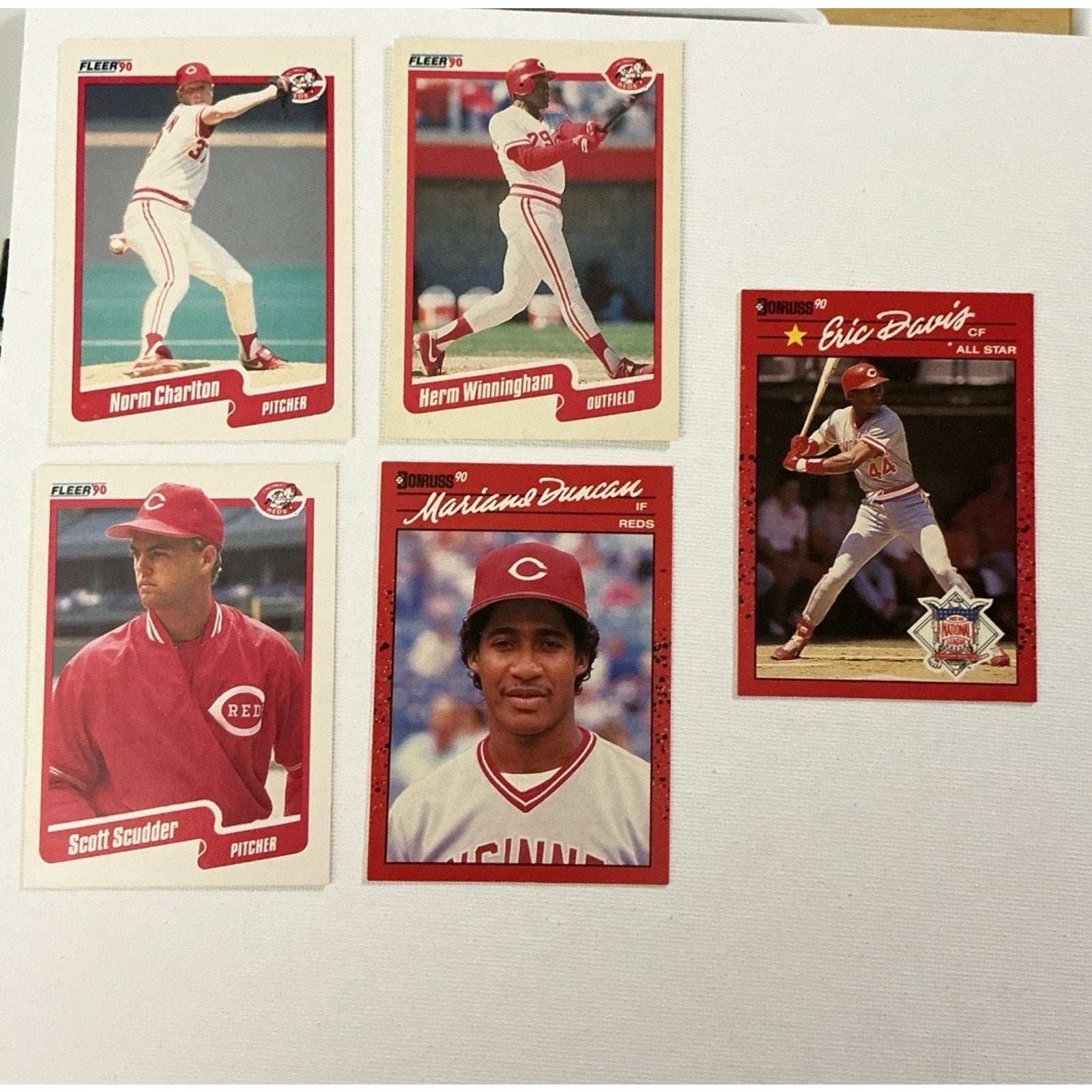 Great lot of Cincinnati Reds baseball cards Lot Of 62 Cards Good Condition