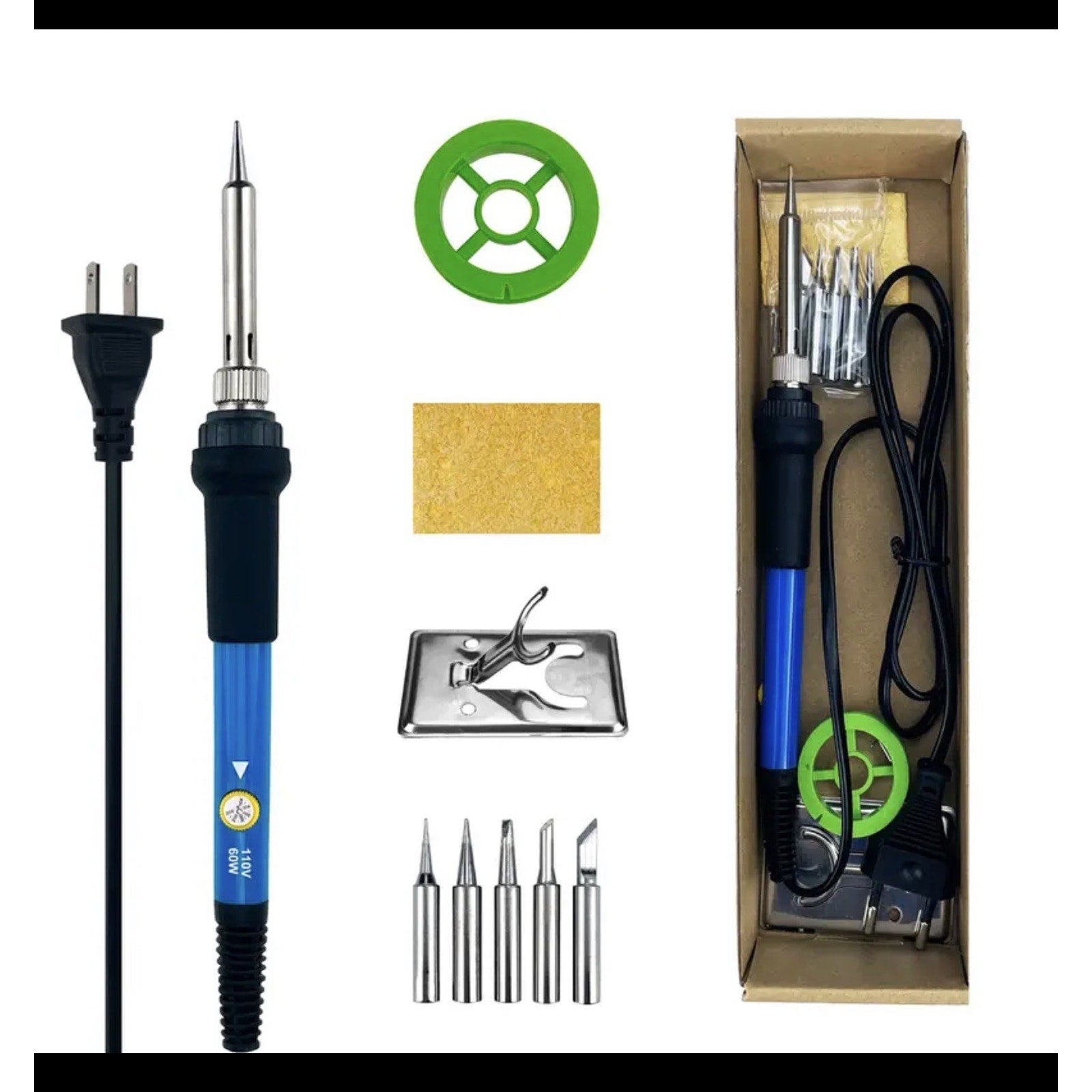 Electric Soldering Iron Gun Adjustable Temperature 60W 110V Welding Solder Wire