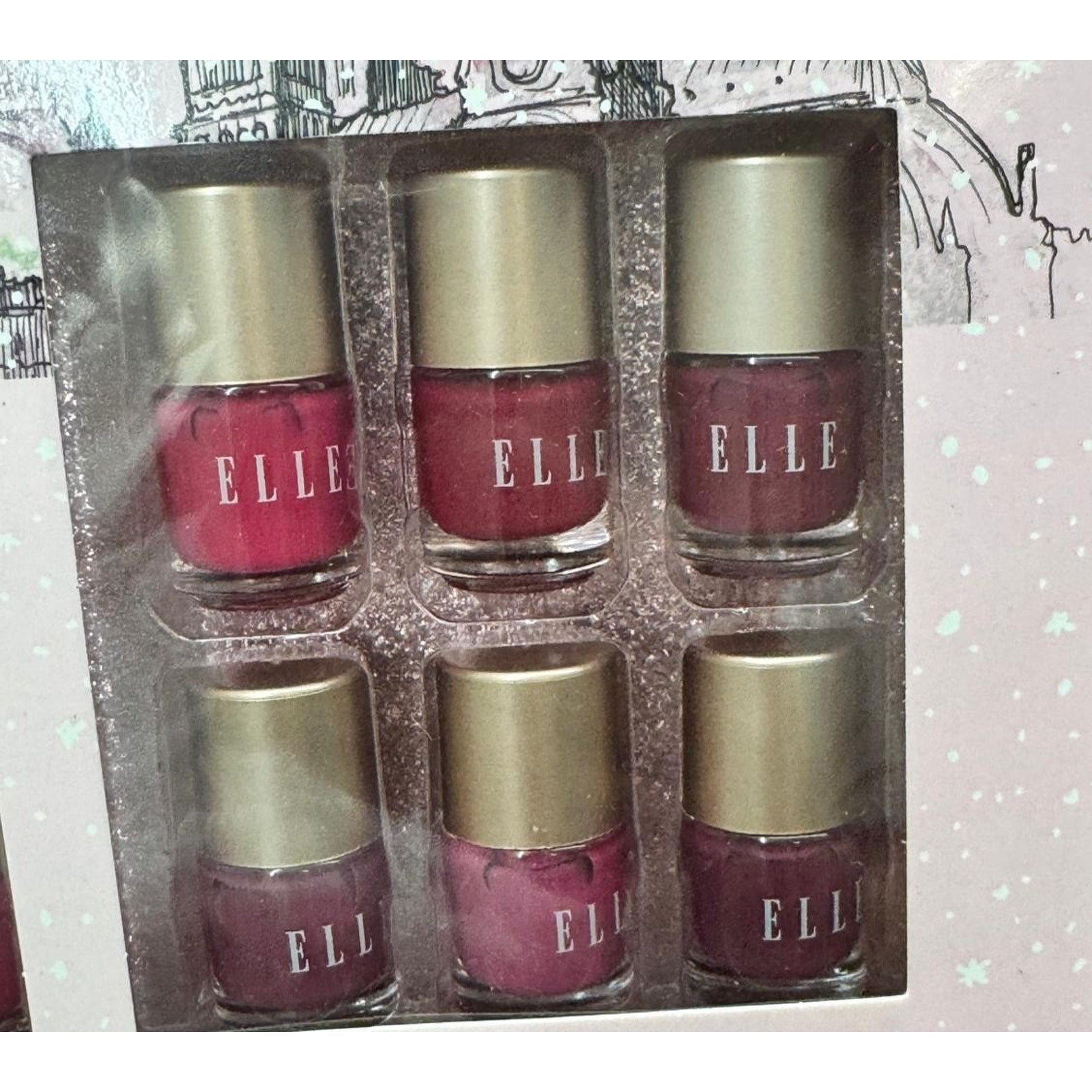 Elle Holiday Paris Nail Polish Collection 24 Pc Gift Set Mini Colors Travel NEW