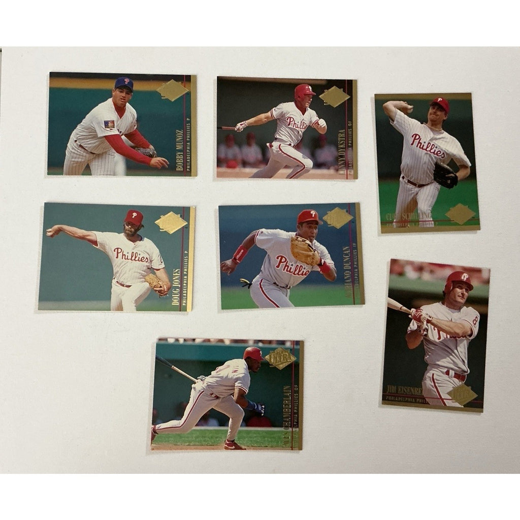 Philadelphia Phillies Card Lot (58) Schmidt Rolen Rollins Schilling Dykstra MLB