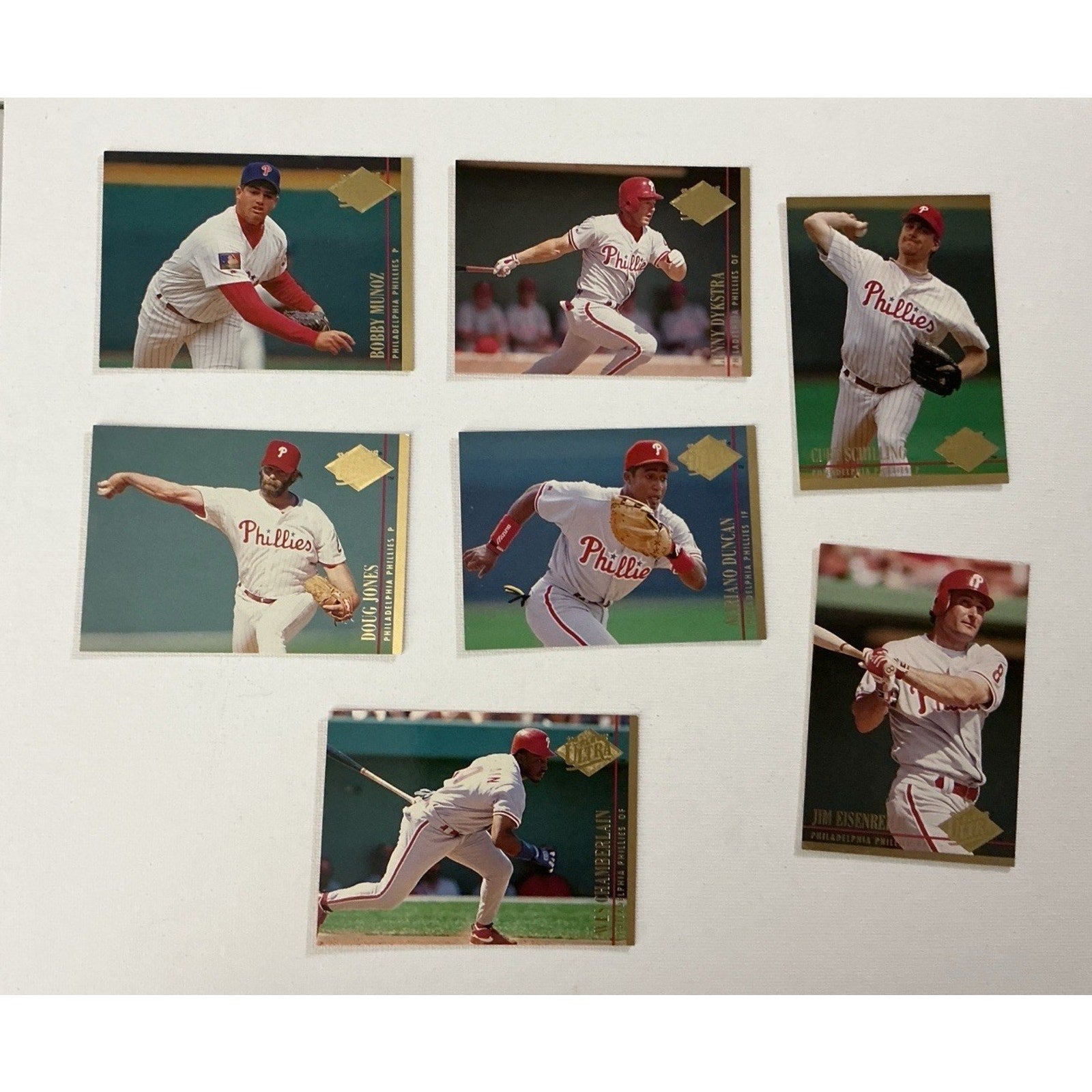 Philadelphia Phillies Card Lot (58) Schmidt Rolen Rollins Schilling Dykstra MLB