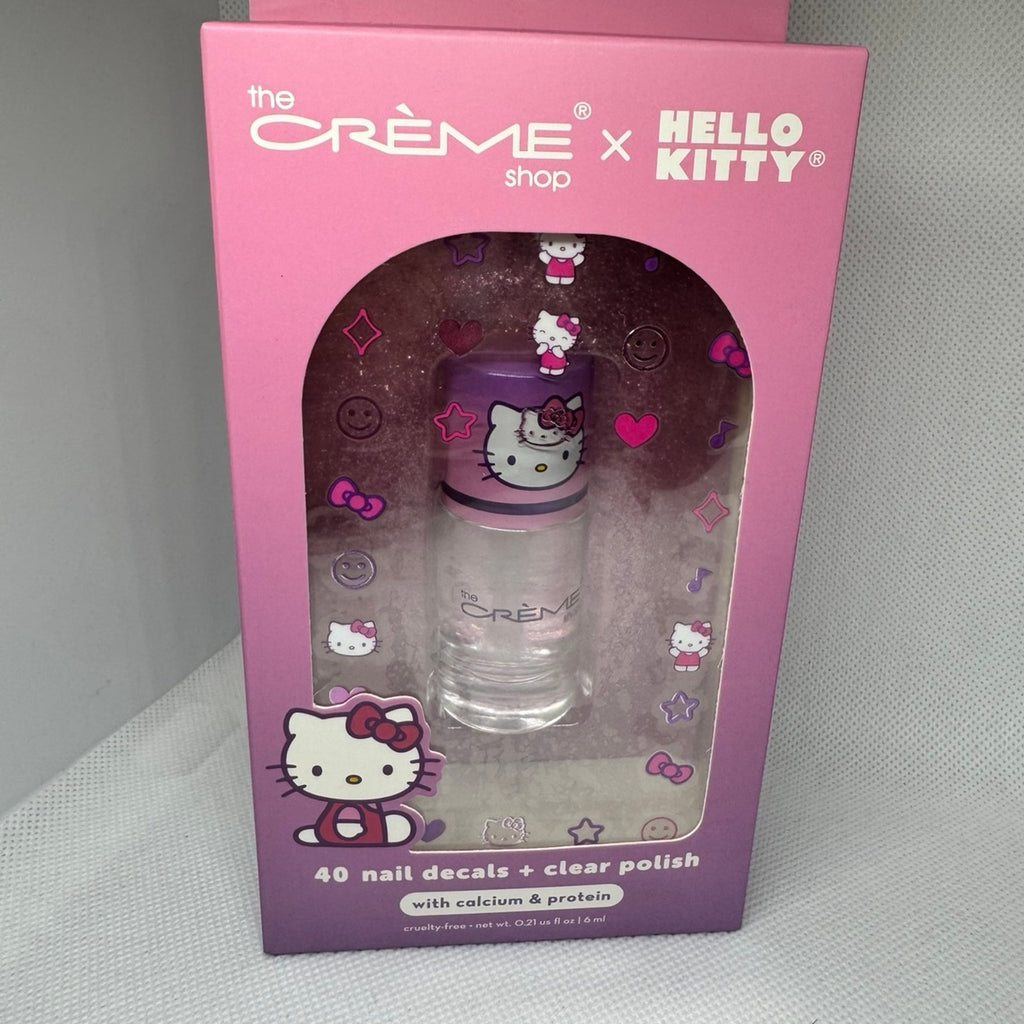 Limited Ed Hello Kitty Nail Decals 40 The CremeShop With Clear Polish