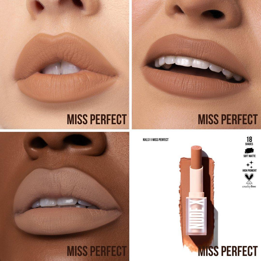 Beauty Creations nude x soft matte lipstick miss perfect